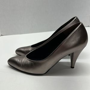 Charles Jourdan Metallic Pointed Toe High Heel Shoes Pump Size 8